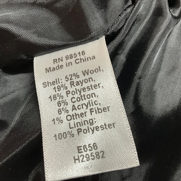 COLDWATER CREEK Wool Blend 3 Button Blazer Fully Lined Metallic Gold Thread Sz L - Picture 8 of 9